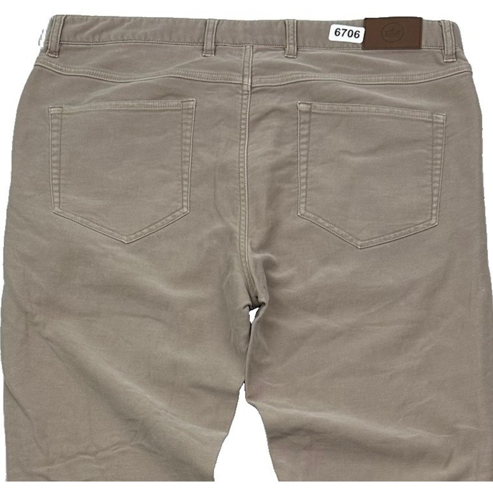 Peter Millar Crown Coastline Five Pocket Pants 35x30 Beige Jeans MF24B19 Stretch